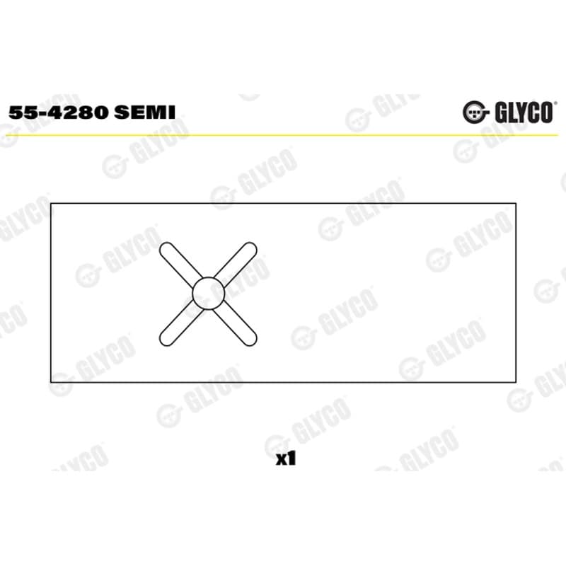 GLYCO įvorės mažu galu, švaistiklis 55-4280 SEMI