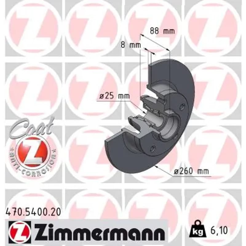 ZIMMERMANN stabdžių diskas 470.5400.20