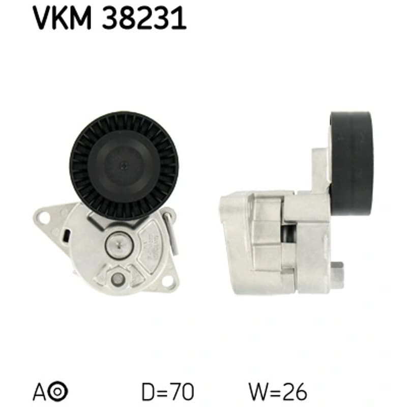 SKF VKM 38231 diržo įtempiklis, V formos rumbuotas diržas