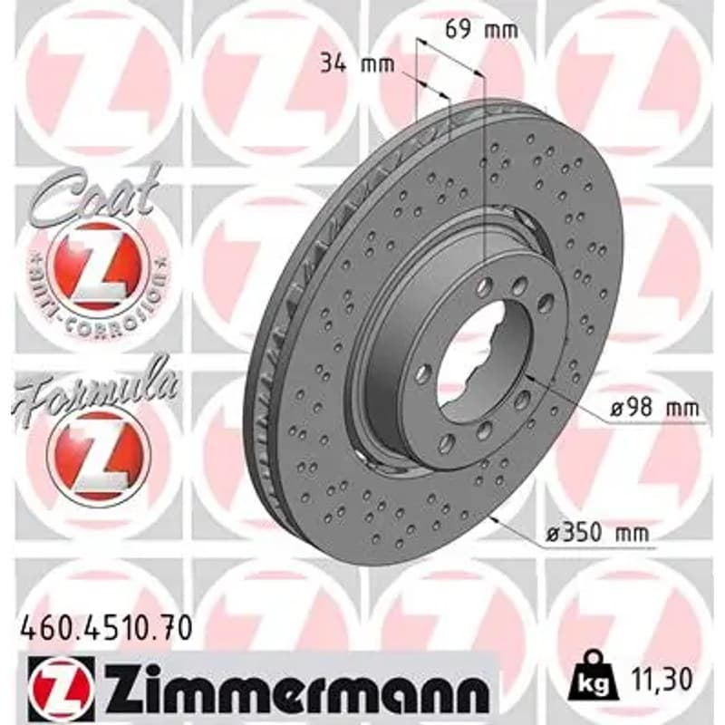 ZIMMERMANN stabdžių diskas 460.4510.70