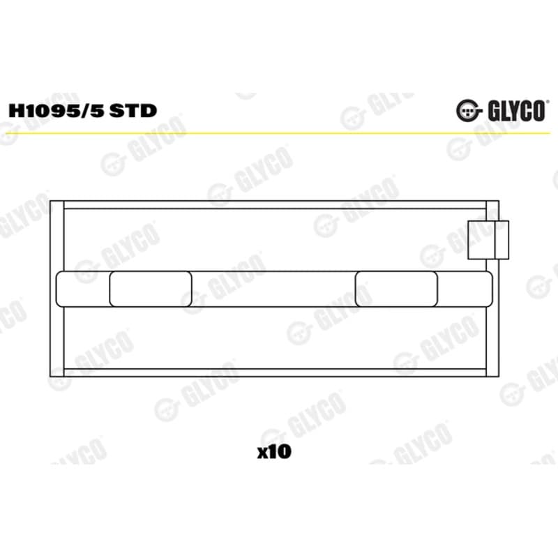 GLYCO pagrindiniai guoliai, alkūninis velenas H1095/5 STD