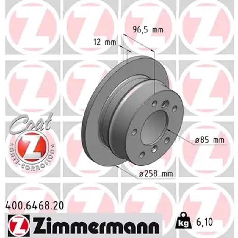 ZIMMERMANN stabdžių diskas 400.6468.20