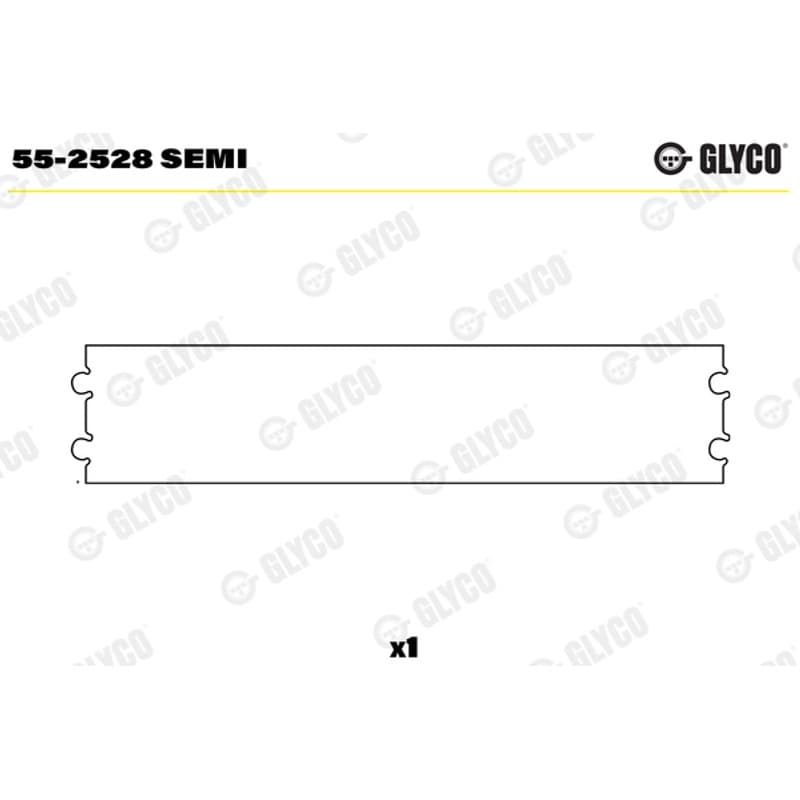 GLYCO įvorės mažu galu, švaistiklis 55-2528 SEMI