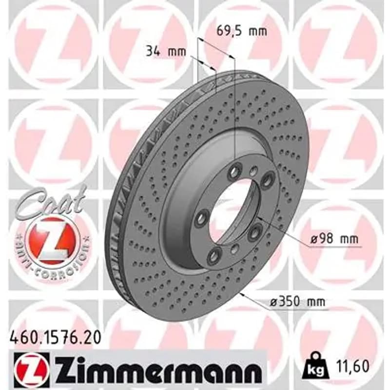 ZIMMERMANN stabdžių diskas 460.1576.20