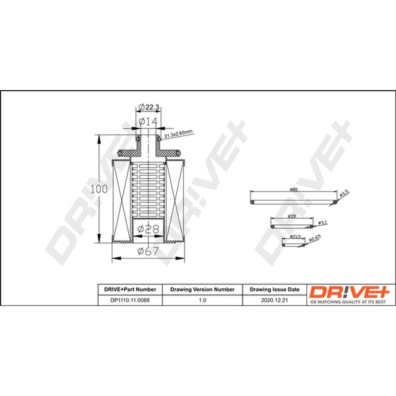 DRVE alyvos filtras DP1110.11.0088