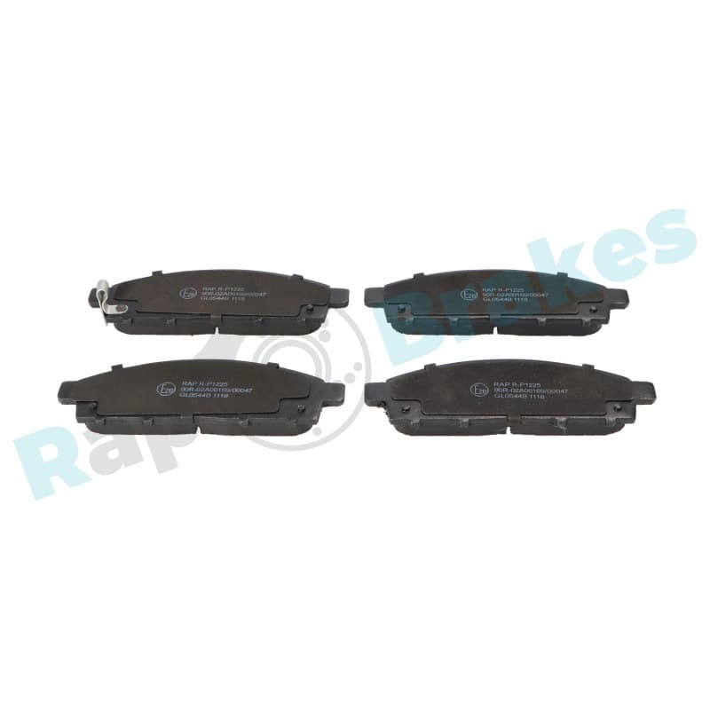 RAPBRAKES stabdžių trinkelių rinkinys, diskinis stabdys R-P1225