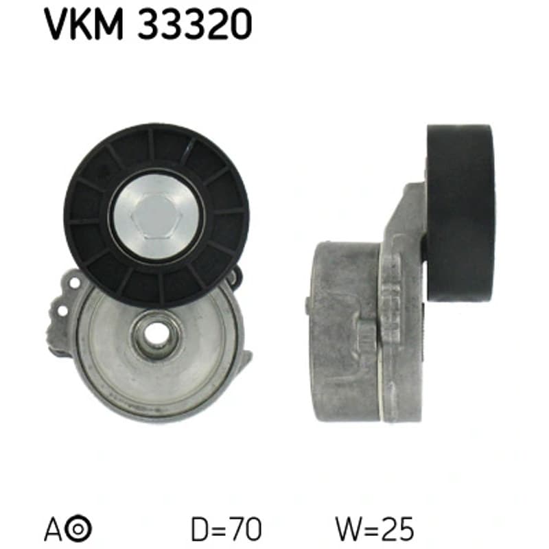 SKF VKM 33320 diržo įtempiklis, V formos rumbuotas diržas