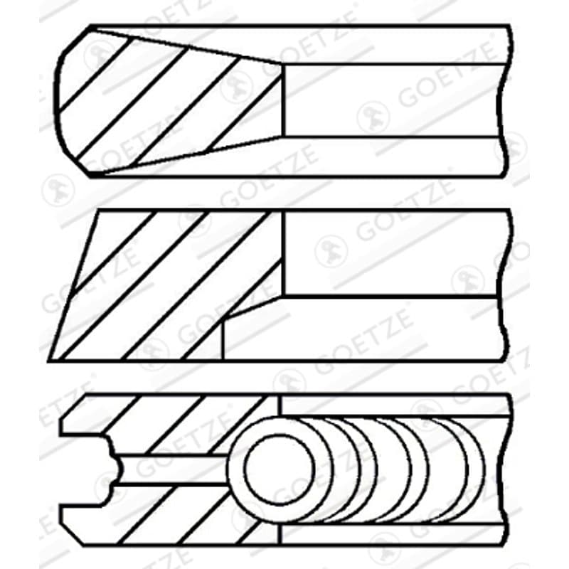 GOETZEENGINE stūmoklio žiedų komplektas 08-854700-00