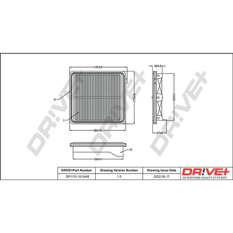 DRVE DP1110.10.0448 oro filtras