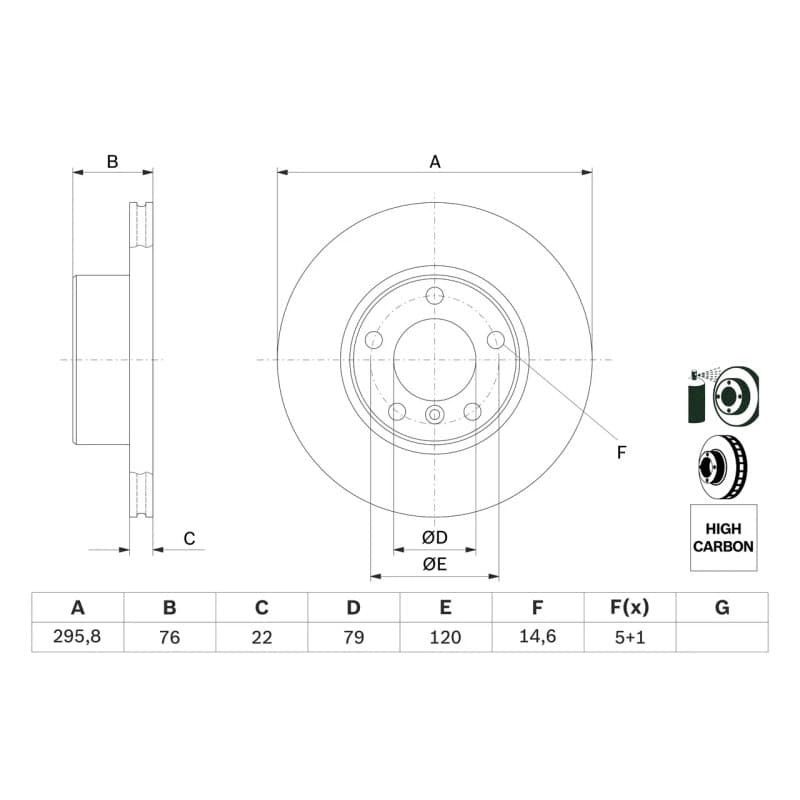 BOSCH 0 986 478 848 stabdžių diskas