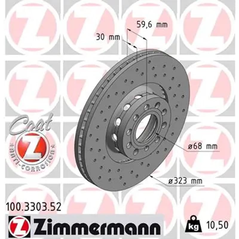 ZIMMERMANN stabdžių diskas 100.3303.52