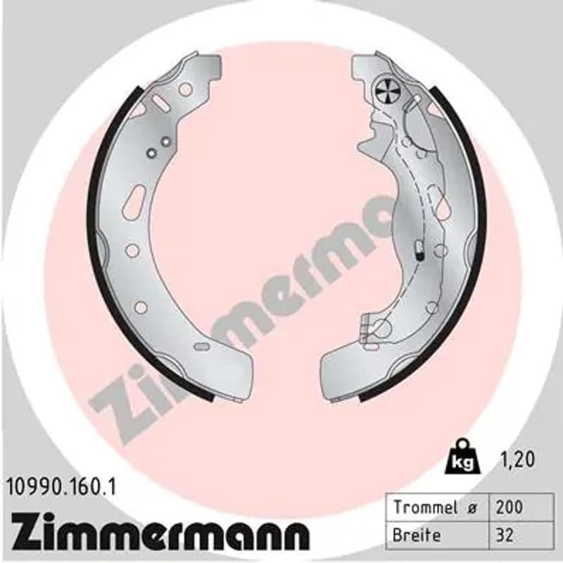 ZIMMERMANN stabdžių trinkelių komplektas 10990.160.1