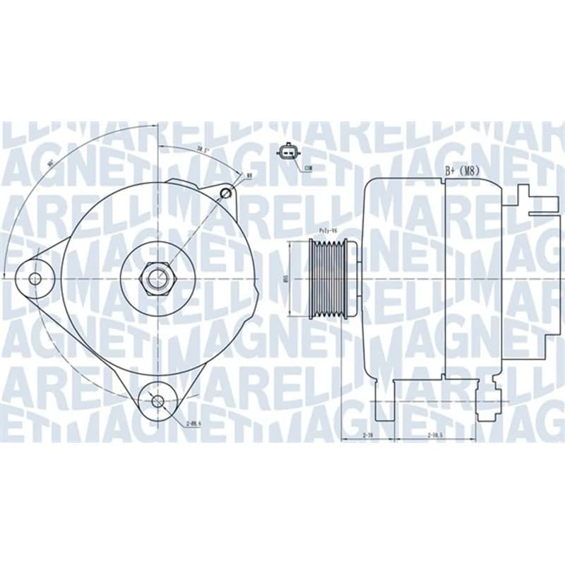 MAGNETIMARELLI kintamosios srovės generatorius 063731887010