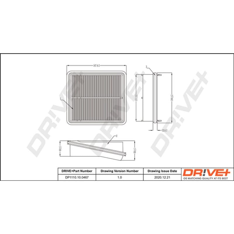 DRVE DP1110.10.0467 oro filtras