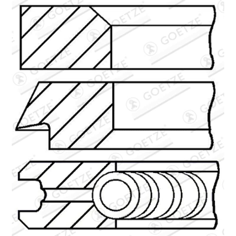 GOETZEENGINE stūmoklio žiedų komplektas 08-437000-00