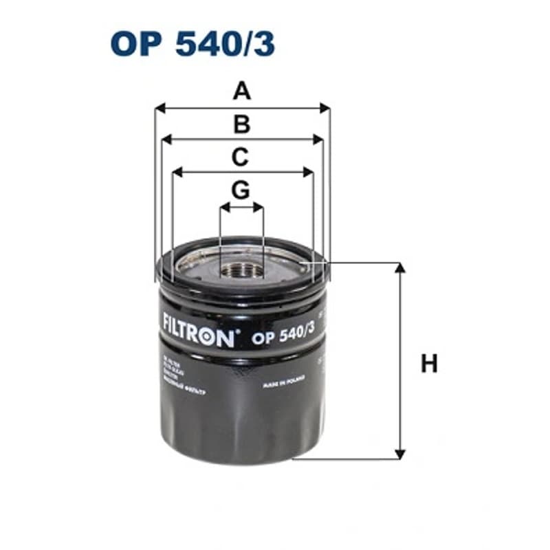 FILTRON alyvos filtras OP 540/3