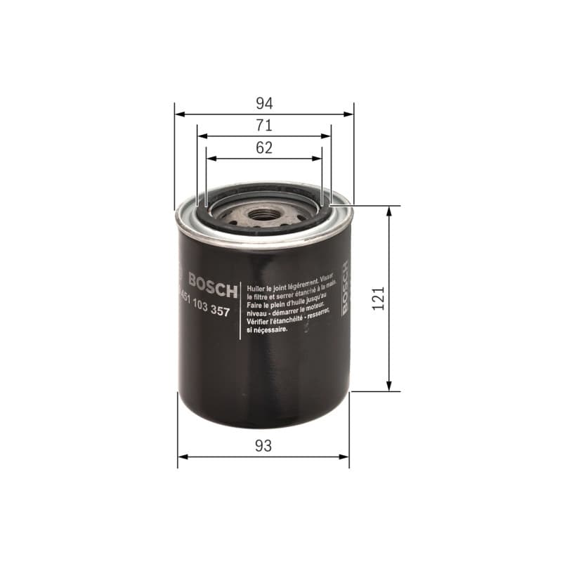 BOSCH 0 451 103 357 alyvos filtras
