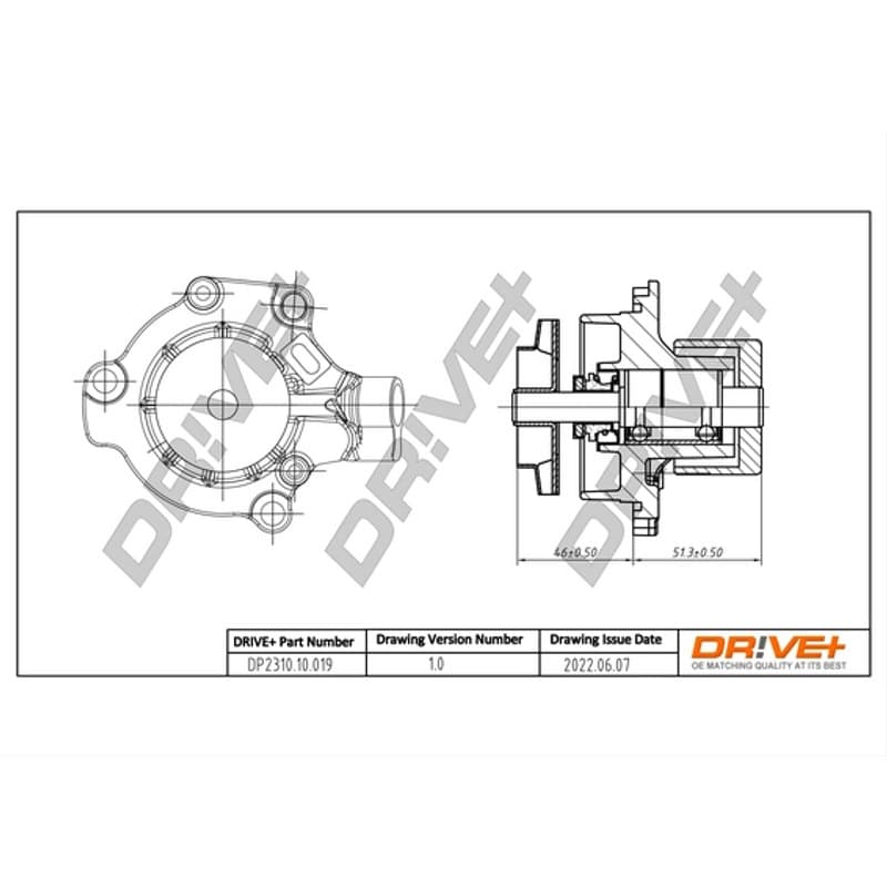 DRVE Vandens siurblys, variklio aušinimas DP2310.10.019