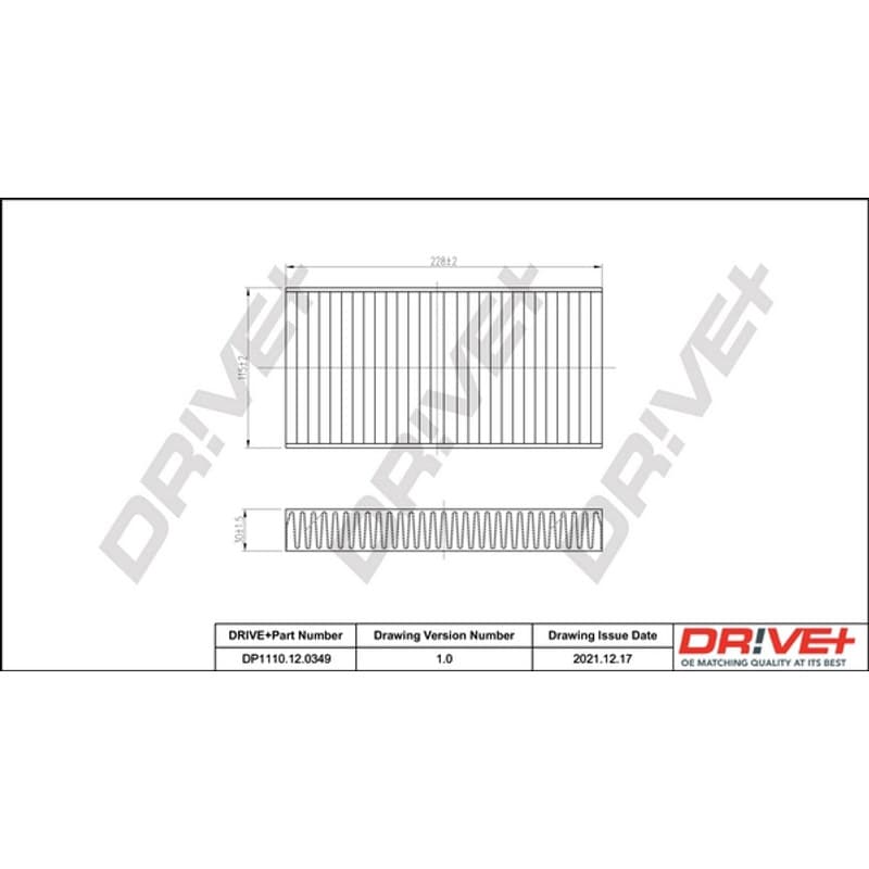 DRVE filtras, salono oras DP1110.12.0349