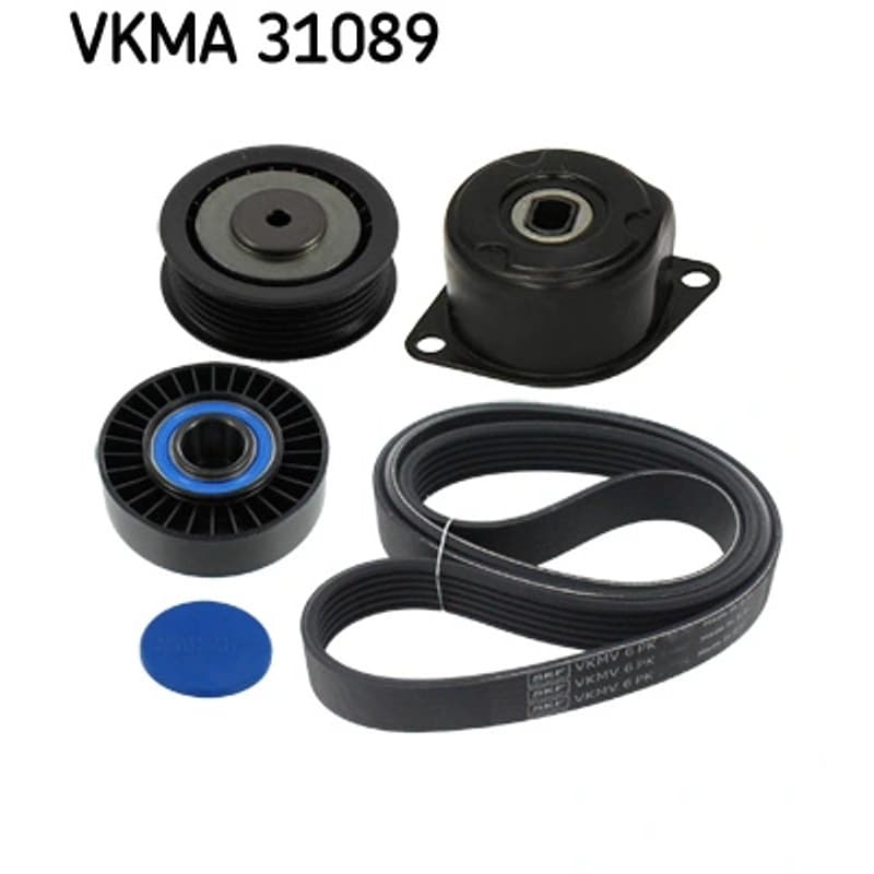 SKF VKMA 31089 V formos rumbuotas diržas, komplektas