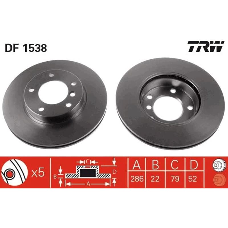 TRW Stabdžių diskas DF1538