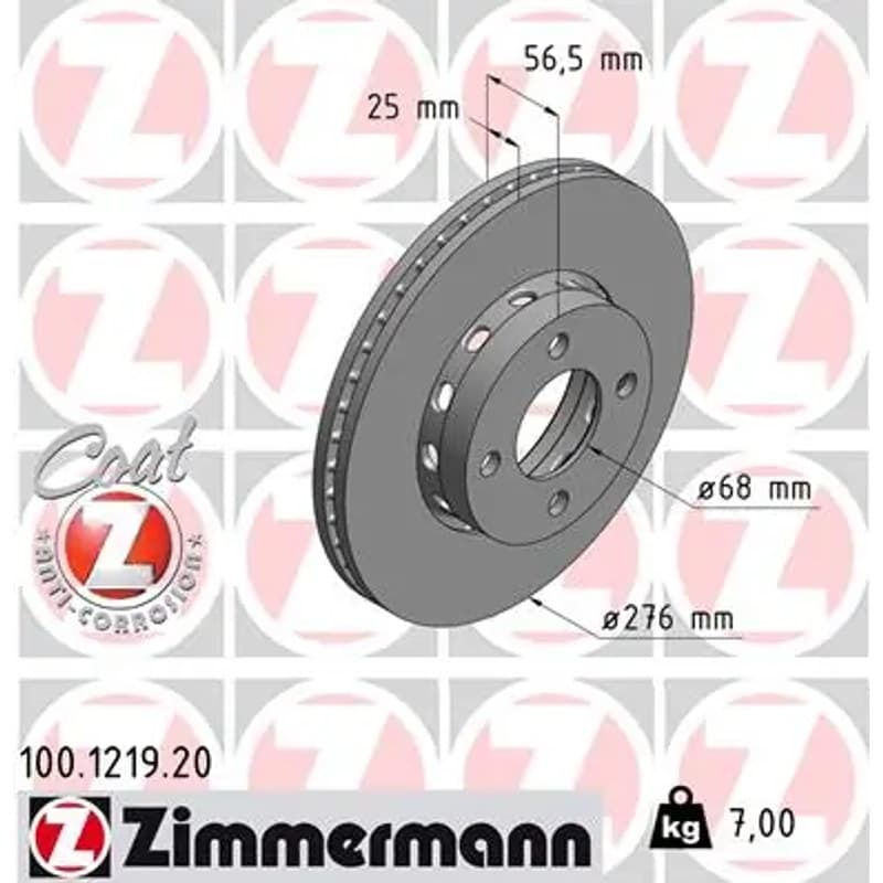 ZIMMERMANN stabdžių diskas 100.1219.20