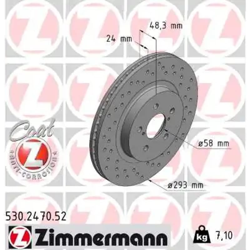 ZIMMERMANN stabdžių diskas 530.2470.52