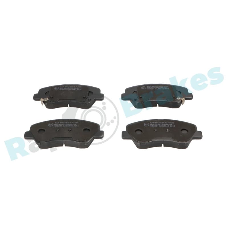 RAPBRAKES stabdžių trinkelių rinkinys, diskinis stabdys R-P1520