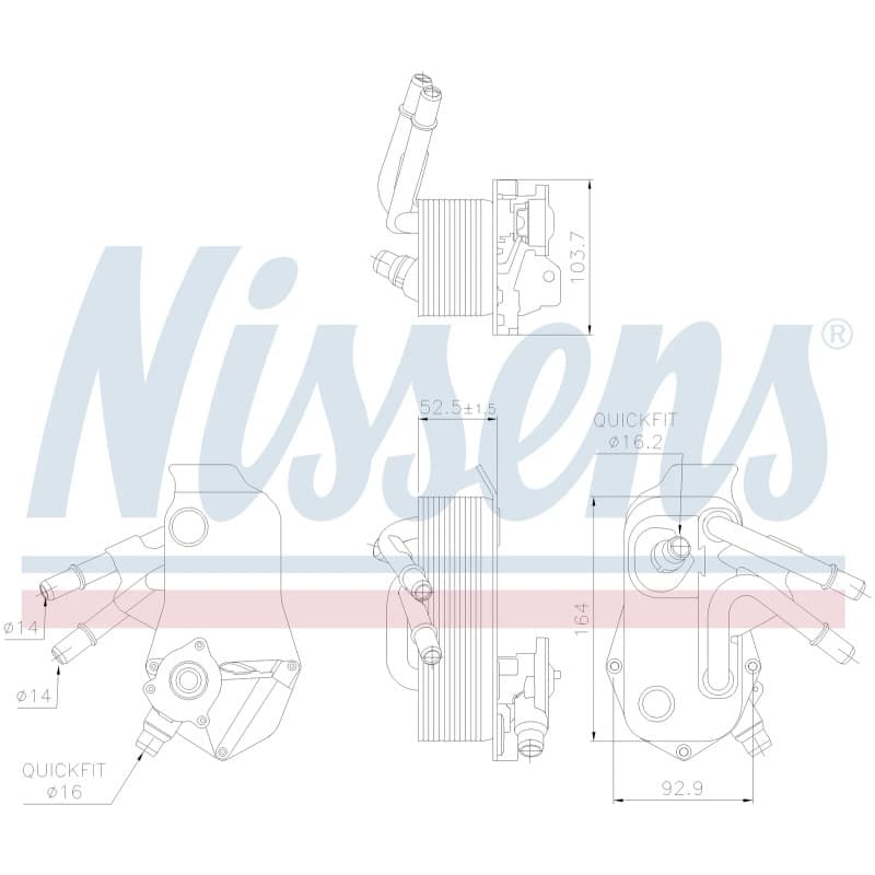NISSENS Oil Cooler, automatic transmission 91224 NISS