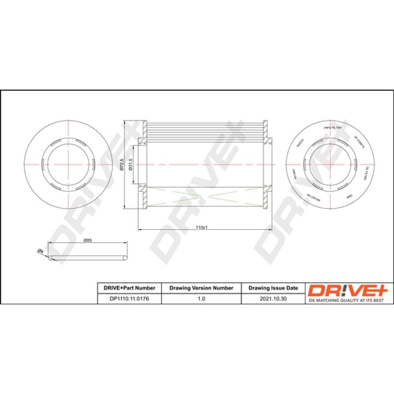 DRVE alyvos filtras DP1110.11.0176