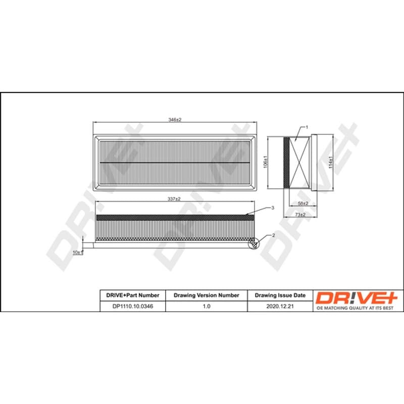 DRVE oro filtras DP1110.10.0346