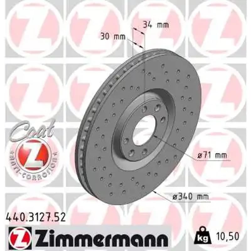 ZIMMERMANN stabdžių diskas 440.3127.52