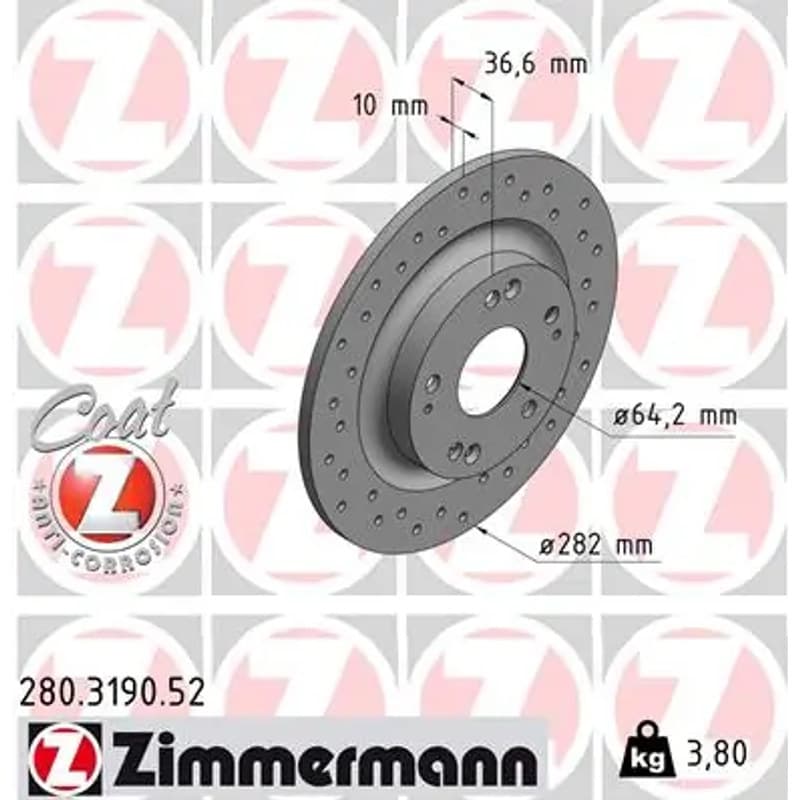 ZIMMERMANN stabdžių diskas 280.3190.52
