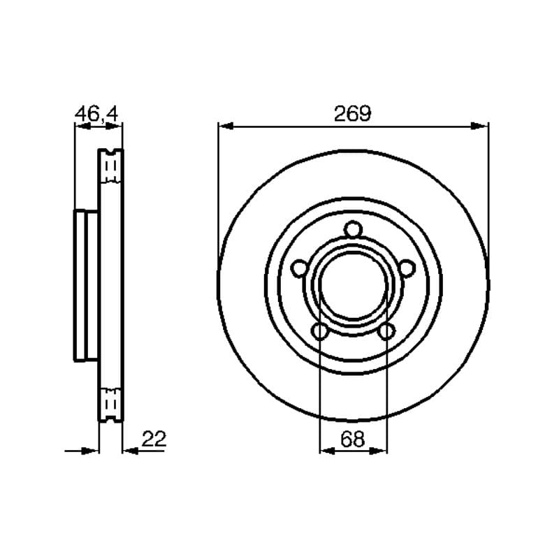 BOSCH 0 986 478 574 stabdžių diskas