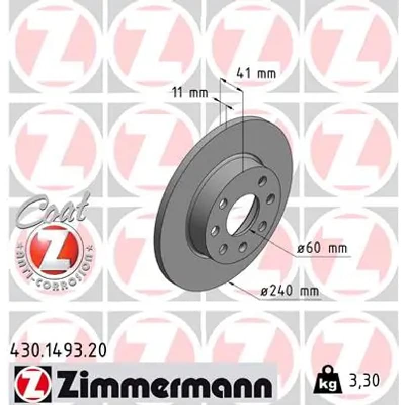 ZIMMERMANN stabdžių diskas 430.1493.20