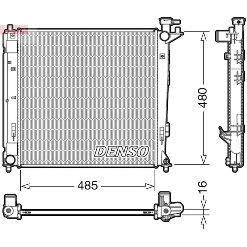 DENSO radiatorius, variklio aušinimas DRM41008