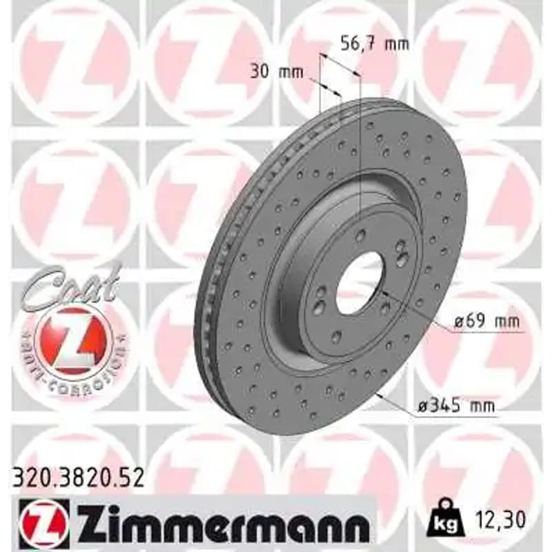 ZIMMERMANN stabdžių diskas 320.3820.52