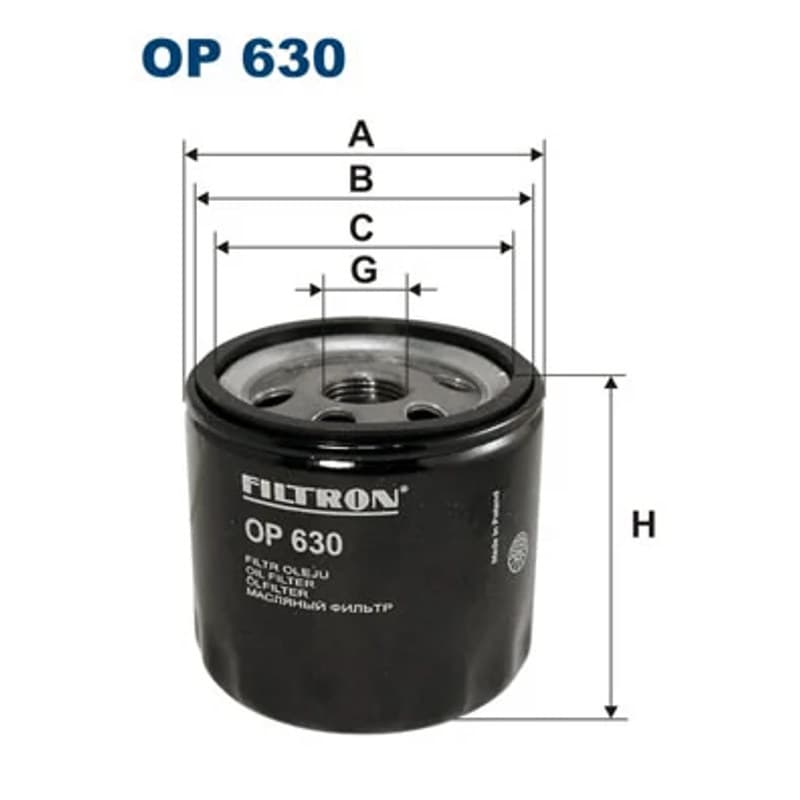 FILTRON Alyvos filtras OP 630