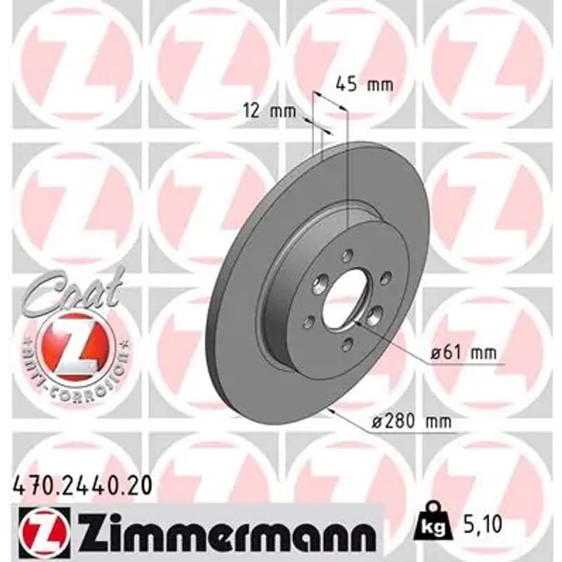 ZIMMERMANN stabdžių diskas 470.2440.20