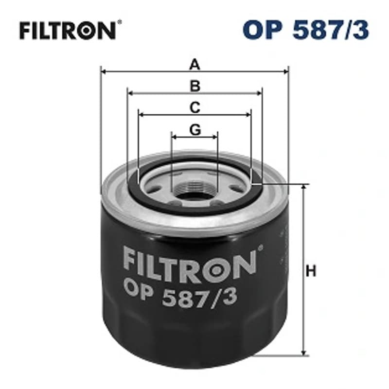 FILTRON alyvos filtras OP 587/3