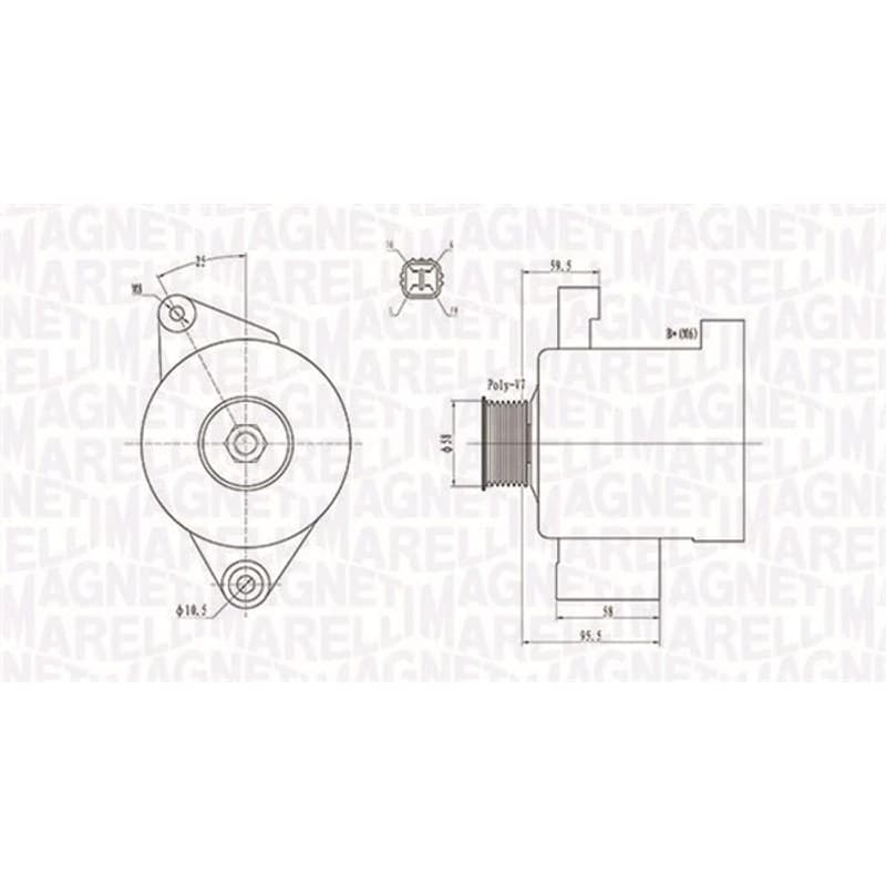 MAGNETIMARELLI kintamosios srovės generatorius 063731796010