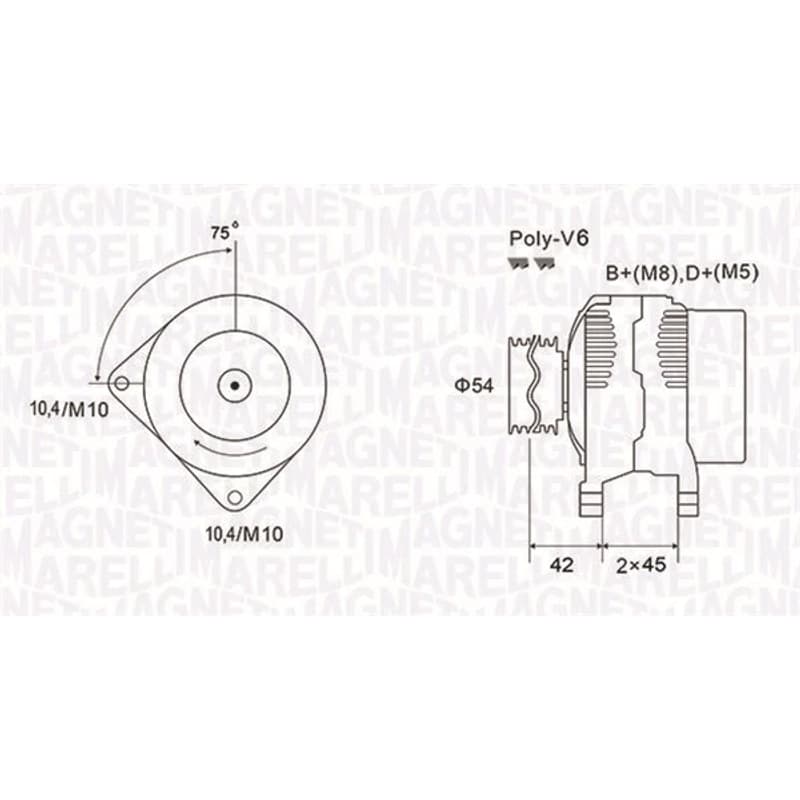 MAGNETIMARELLI kintamosios srovės generatorius 063731564010