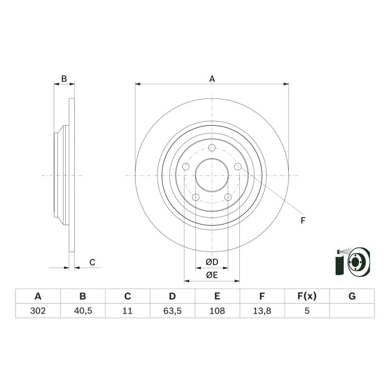 BOSCH 0 986 479 F79 stabdžių diskas