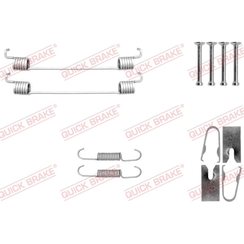 QUICKBRAKE priedų komplektas, stabdžių trinkelės 105-0040