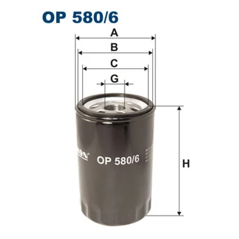 FILTRON OP 580/6 alyvos filtras – 77 × 121 mm, 13/16-16 UNF