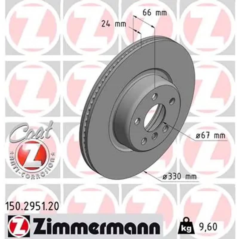 ZIMMERMANN stabdžių diskas 150.2951.20