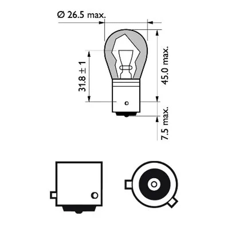 PHILIPS 12496SVB2 lemputė, indikatorius
