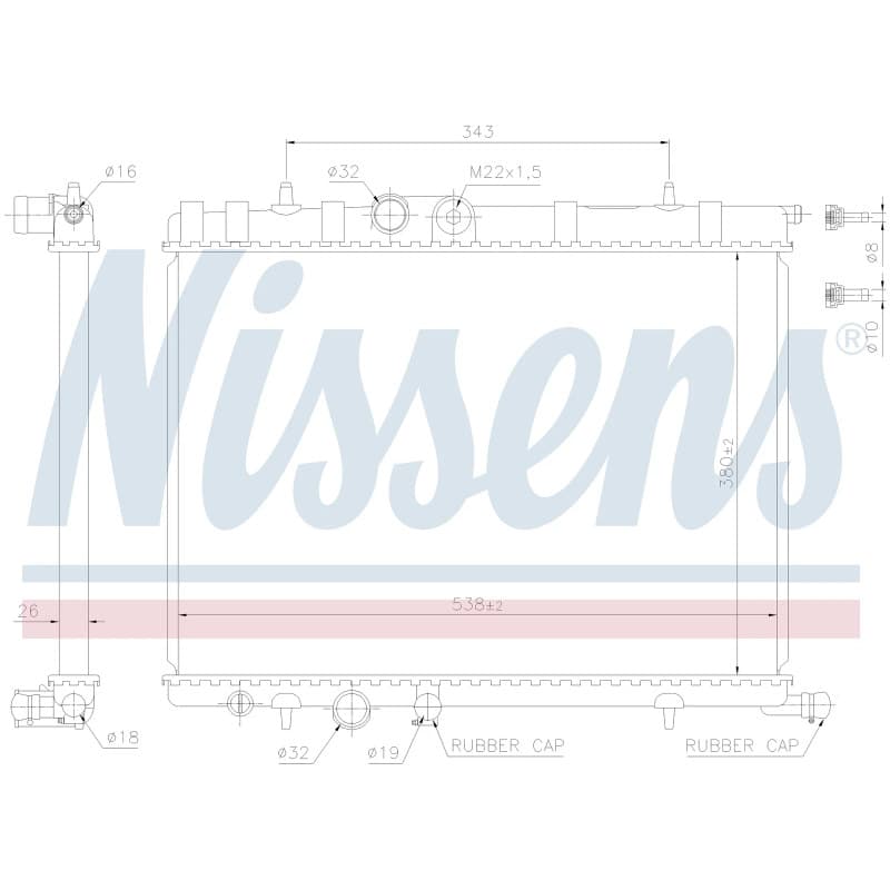 NISSENS radiatorius, variklio aušinimas 63502A