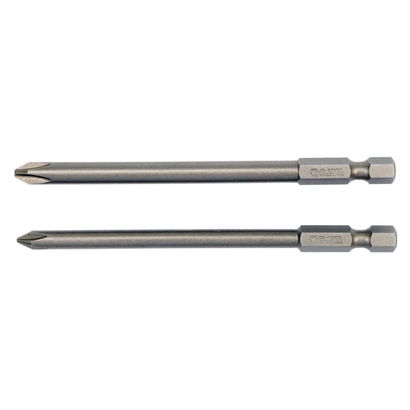 Atsuktuvo antgalių rinkinys 1/4'', 2 vnt. – Phillips: PH1X100MM; PH2X100MM, 1/4'' šešiakampis kotas