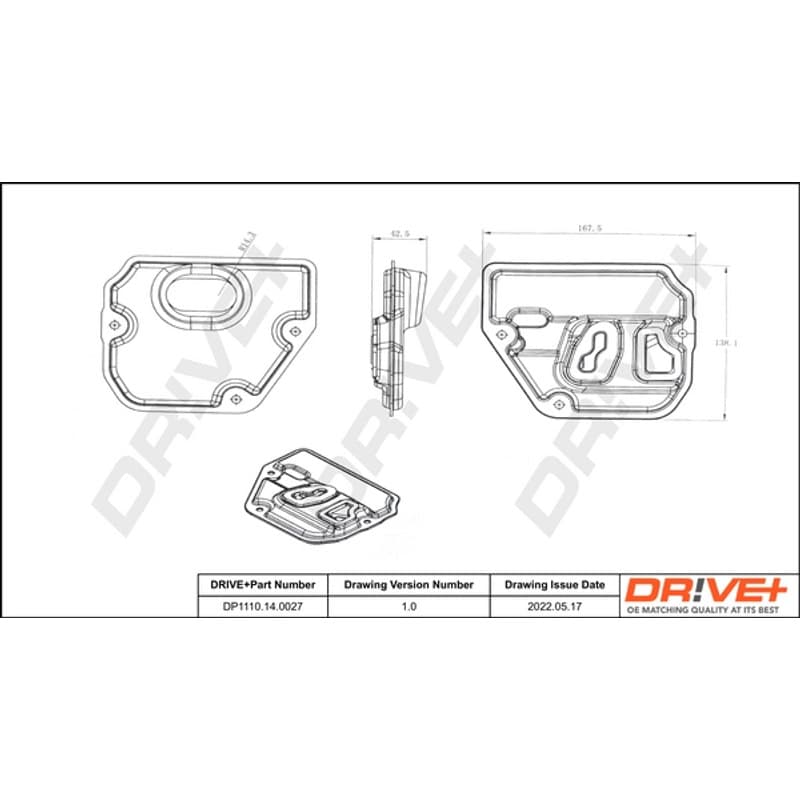 DRVE hidraulinių filtrų komplektas, automatinė transmisija DP1110.14.0027